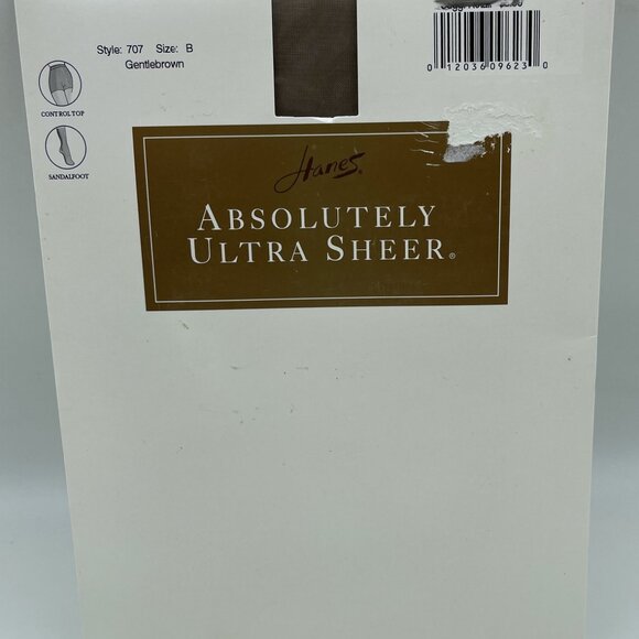 2 VGT Pantyhose Control Top Size B Hanes Sheer and Victoria's Secret dark Brown - Picture 5 of 7